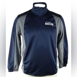 Seattle Seahawks NFL Men's Quarter-Zip Pullover Jacket G-III